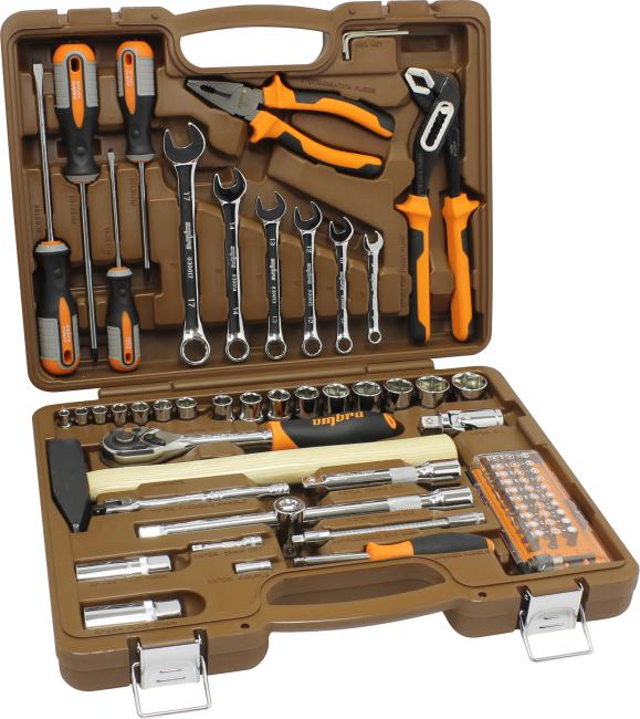 Ombra OMT75S Набор инструмента универсальный 1/4", 1/2"DR, 75 предметов