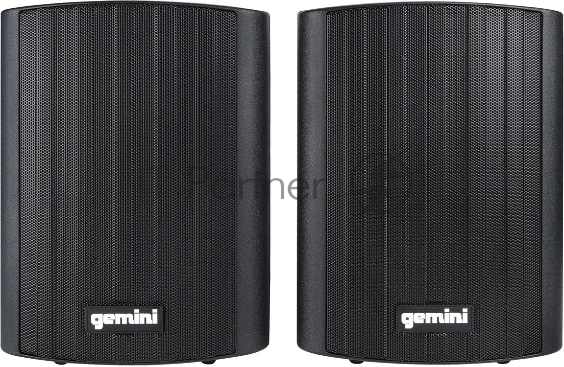 Акустическая система Gemini GHSI-W525BT-PR-BLK Активная + пассивная АС, 5.25" НЧ + 0.75" ВЧ, мощность RMS/Peak 60/150 Вт, АЧХ 45-20000 Гц, динамики: 5" НЧ, 1" ВЧ, IP44, BT, 3,5 мм AUX вход, 3,5 мм AUX выход, настенные крепления, пульт ДУ, цвет черный