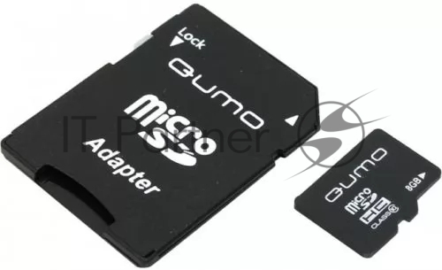 Карта памяти QUMO QM8GMICSDHC10U1, microSDHC 8 ГБ, UHS-I U1