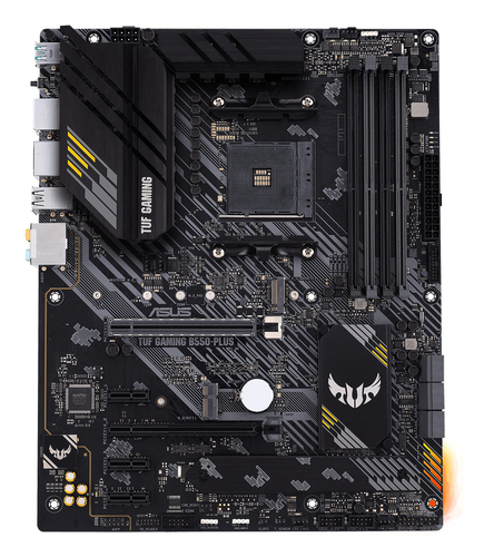 Материнская плата ASUS TUF GAMING B550-PLUS,  Socket AM4, B550, 4*DDR4, HDMI+DP, CrossFireX, SATA3 + RAID, Audio, 2,5Gb LAN, USB 3.2*8, USB 2.0*6, COM*1 header (w/o cable) ATX ; 90MB14G0-M0EAY0