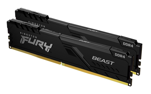 Модуль памяти Kingston FURY Beast Black Gaming Memory KF436C17BBK2/16 16GB DDR4 3600 DIMM Non-ECC, CL17, 1.35V, 1Gx8 (Kit of 2), RTL {25} (319781)
