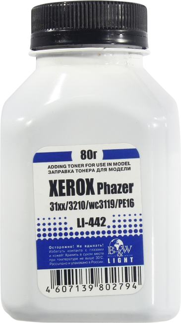 Тонер B&W Light LI-442 (Xerox  Phaser  31xx/3210/WC3119/PE220)  80 г
