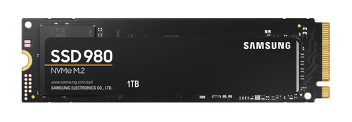 Твердотельные накопители/ Samsung SSD 980, 1000GB, M.2(22x80mm), NVMe 1.4, PCIe 3.0 x4, 3-bit MLC, R/W 3500/3000MB/s, IOPs 500 000/480 000, TBW 600, DWPD 0.33 (12 мес.)