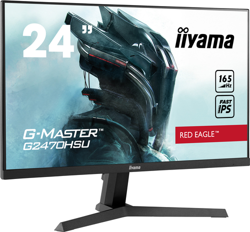 Монитор 23.8" Iiyama G-Master Red Eagle G2470HSU-B1 IPS 1920x1080, 165 Гц, 0.8 мс, 16:9, 250 кд/м², 2x2 Вт, 1xHDMI, 1xDP, USB, черный
