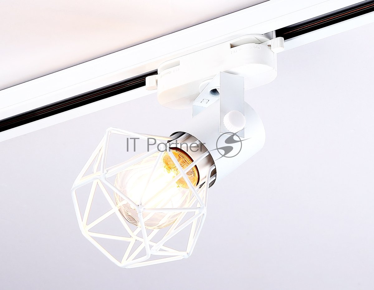 Трековый однофазный светильник Ambrella light GL5001 WH белый E27 max 40W D92x163