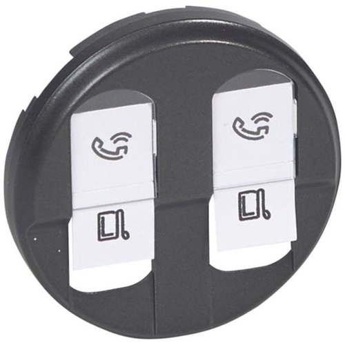 Панель лицевая Legrand 067952 Celiane - для розеток RJ  45 2х067344/45, графит
