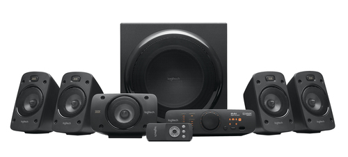 Колонки Logitech Z-906 (RTL) (5x67W+Subwoofer 165W дерево,  пульт ДУ) <980-000468>