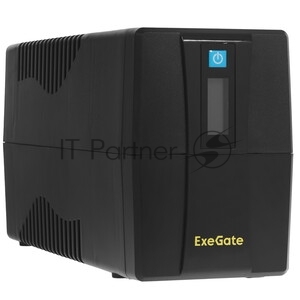 Источник бесперебойного питания ExeGate Smart LB-650.LCD.AVR.2SH.USB / 650 ВА / 390 Вт / 2 x CEE 7 (евророзетка)