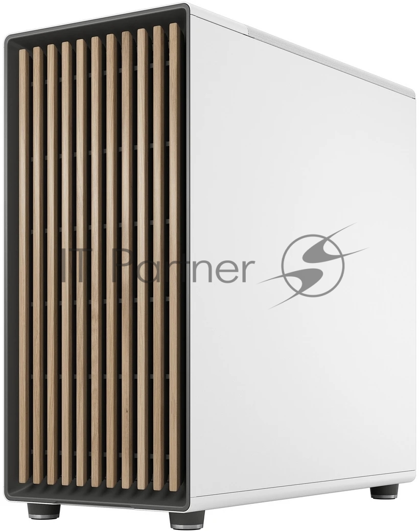 Компьютерный корпус без блока питания Fractal Design North XL TG Dark Tint, Full-Tower, 3x140мм, 2xUSB-A 3.2 + 1xUSB 3.2 Type-C E-ATX, ATX, mATX, mITX Wood panel, Chalk белый
