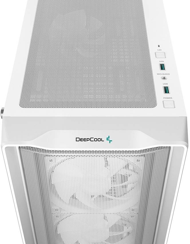 DEEPCOOL CC560 Mesh V2 белый без БП ATX 4x120mm 5x140mm 2xUSB3.0 audio bott PSU