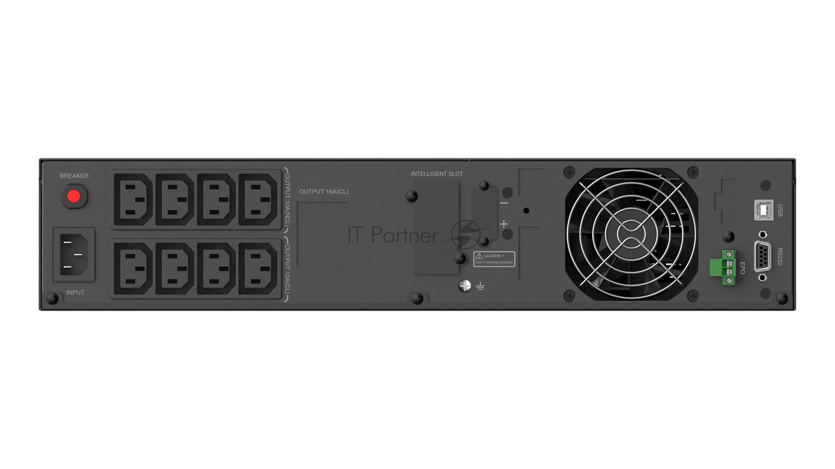 Источник бесперебойного питания CBR PLS-1.5KRT-8I-LCHERSC / 1500 ВА / 1350 Вт / 8 x IEC 320 C13