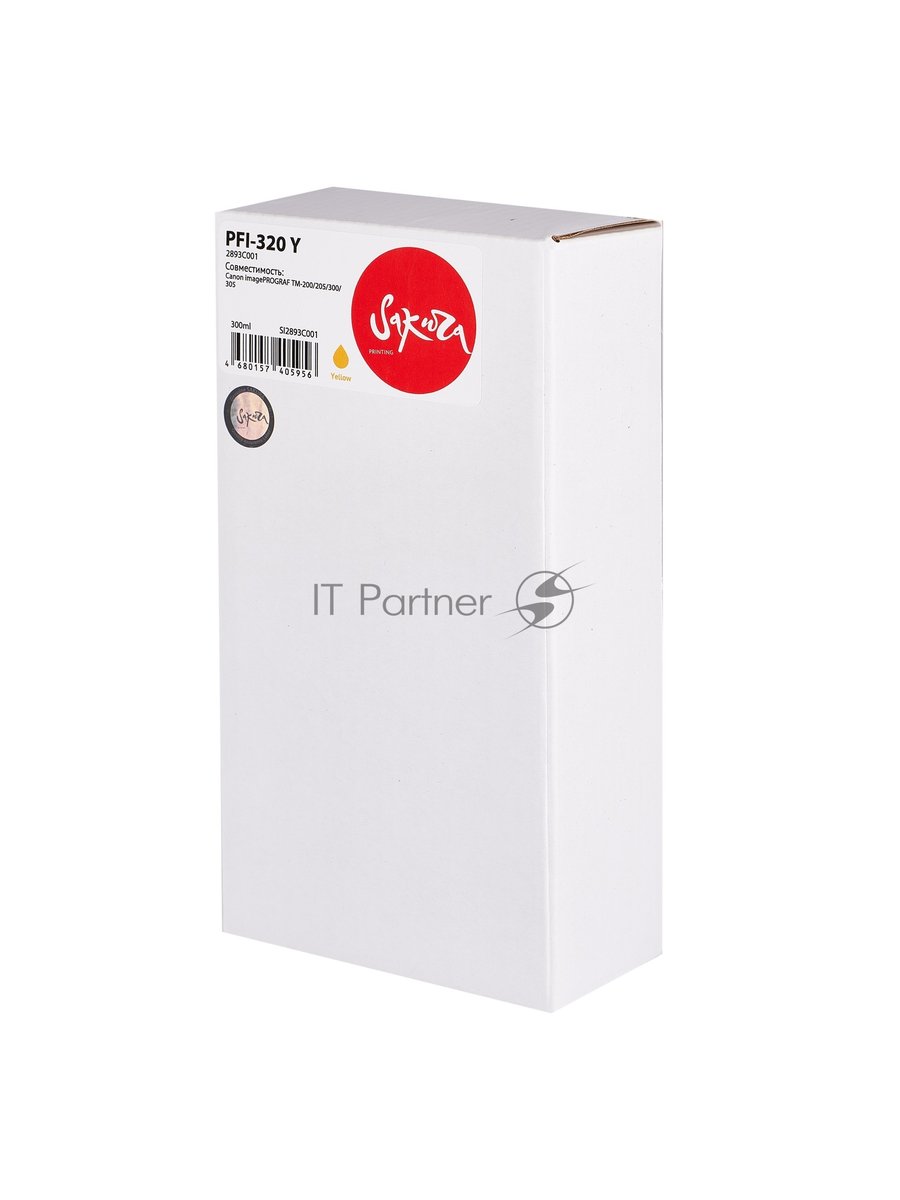Картридж струйный Sakura 2893C001 ( PFI-320 Y) для Canon, желтый, 300 мл.
