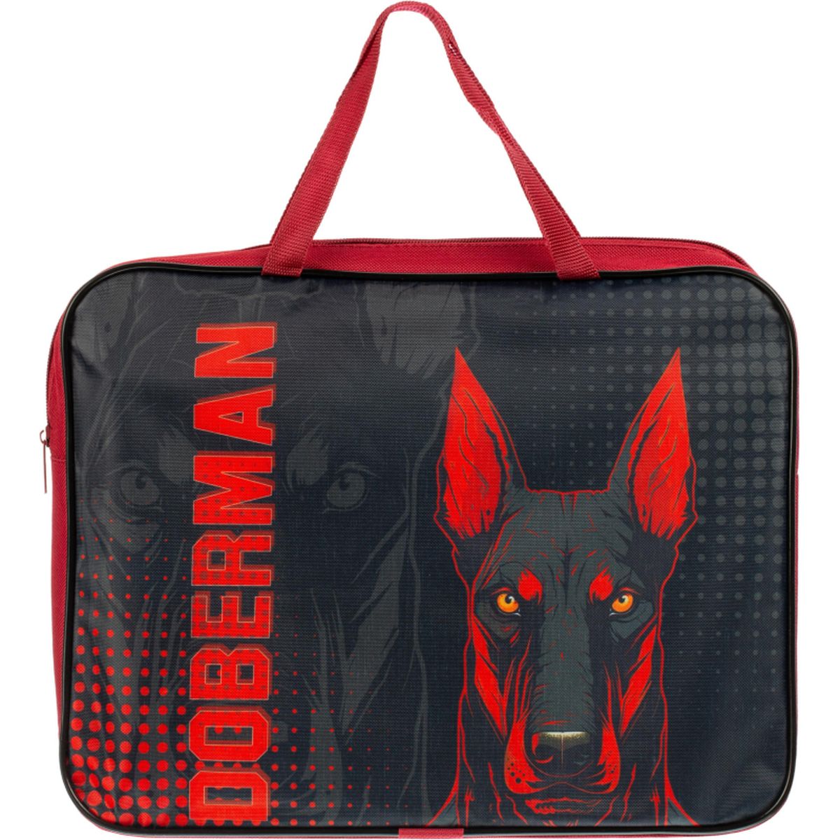 Папка для тетрадей 1 отделение, А4 Doberman, на молнии с ручками (2328274)