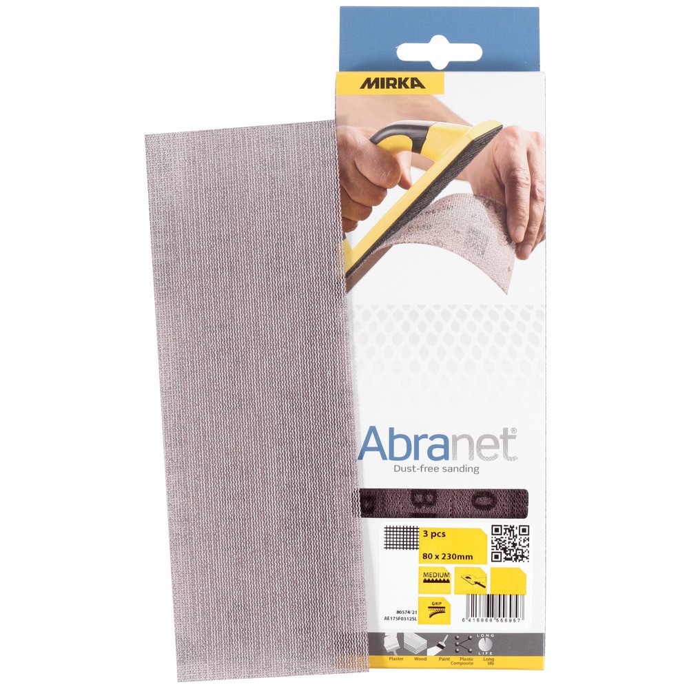 MIRKA Шлифовальная шкуркa на сетчатой основе ABRANET 80 х 230мм P180