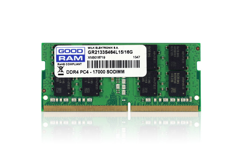 Goodram <GR2133S464L15/16G> DDR4 SODIMM 16Gb <PC4-17000>  CL15 (for NoteBook)