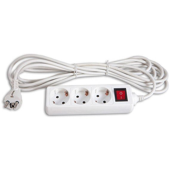 Сетевой удлинитель Buro BU-PS3.5/W 5м (3 розетки) белый