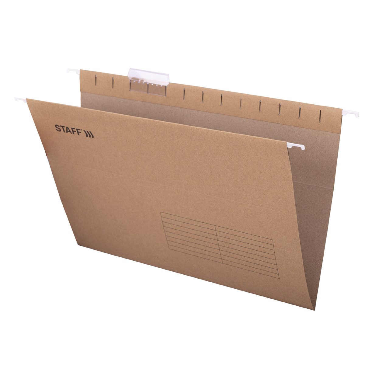 Подвесная папка A4/Foolscap Staff (404х240мм, до 80 листов, картон) крафт, 10шт. (270937) 10 уп.