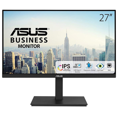 Монитор 27" ASUS VA27ACFSN IPS 2560x1440, 100 Гц, 5 мс, 16:9, 350 кд/м2, 1xHDMI, 1хDP, 3xUSB 3.2, Ethernet, 1x3.5 мм, черный