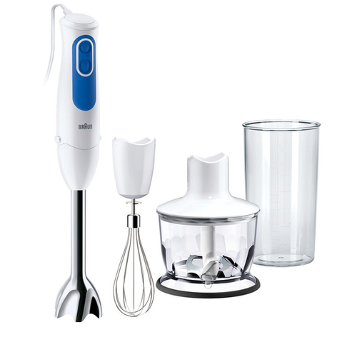 Блендер погружной Braun MQ 3035 WH Sauce 700 Вт, белый/синий