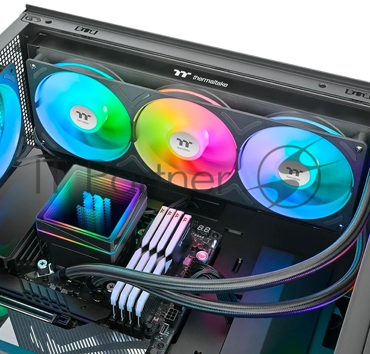 Система жидкостного охлаждения Thermaltake TH360 V3 ARGB Sync AIO черный, 360 мм, 3x120 мм, 500-2500 об/мин, 37.8 дБ, 4 pin PWM, ARGB