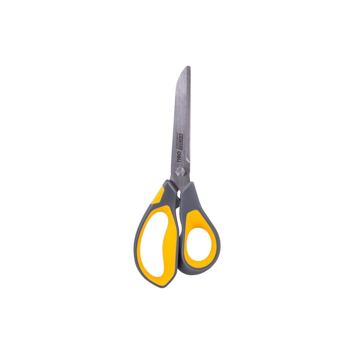 Ножницы Deli E77762 Yellow 210мм, прорезин.ручки, желто-серые (1791569), 144шт.