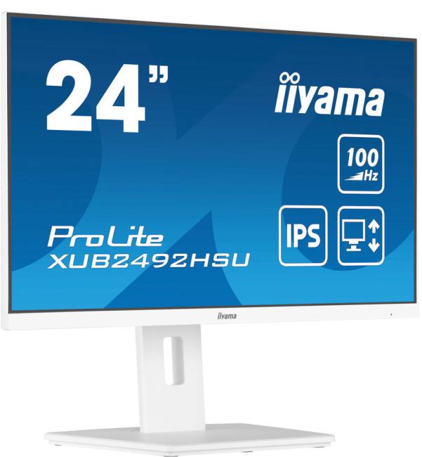 23.8" ЖК монитор IIYAMA ProLite XUB2492HSU-W1 <White> с пов.экрана (LCD, 1920x1080, D-Sub,  HDMI,  DP,  USB2.0 Hub)