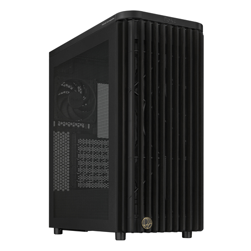 Корпус для ПК Asus - PROART PA401 WOOD MESH PWM BLACK, 2х2.5", 2х3.5/2.5", Midi Tower, без БП, цвет чёрный, 90DC00M0-B39040