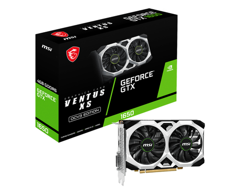 Видеокарта MSI GTX1650 D6 VENTUS XS OCV3 PCI-E  GTX1650 4096Mb 128 GDDR6 1620/12000 DVIx1 HDMIx1 DPx1 HDCP Ret