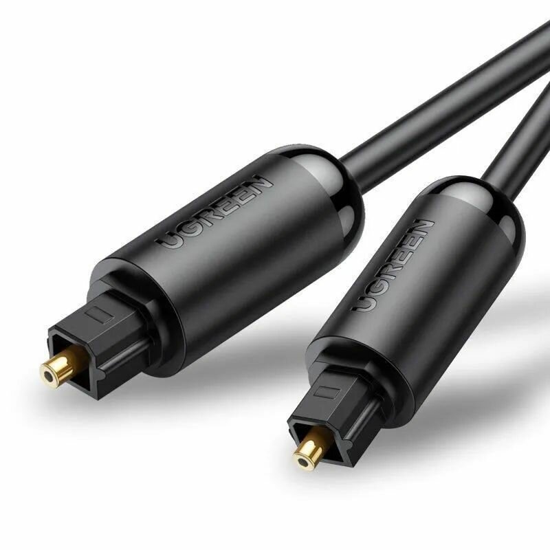 70892_ Аудиокабель UGREEN AV122 (70892) Toslink Optical Male To Male Audio Cable. Длина:  2  м.  Цвет: черный