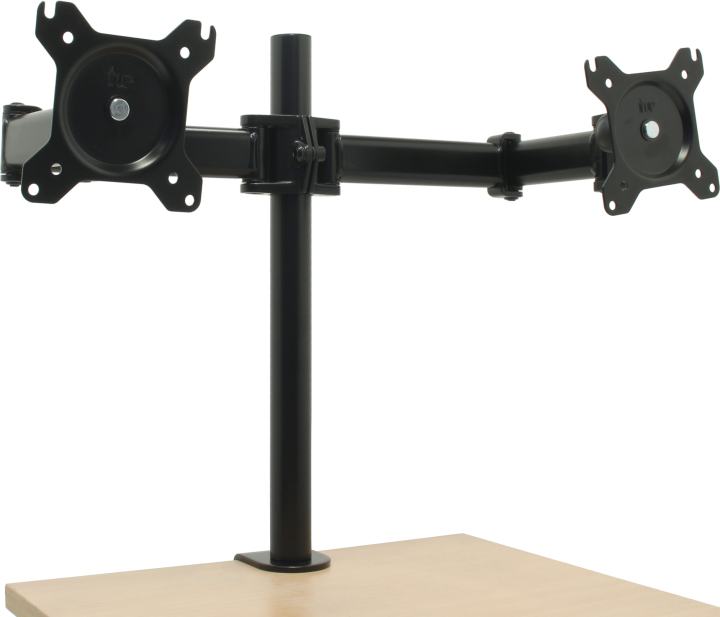 Cactus <CS-VM-D29-BK Black> настольный кронштейн для  2-х  мониторов  (VESA75/100, 2x8кг)