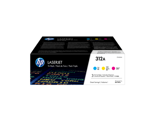 Картридж лазерный набор Hewlett-Packard 312A CF440AM голубой, желтый, пурпурный для HP CLJ Pro M476 2400 стр.