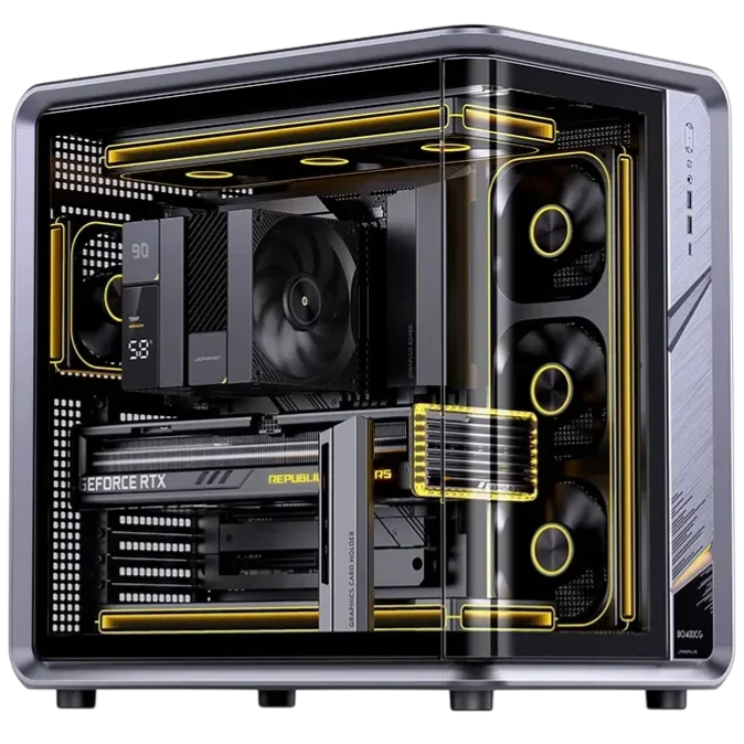 Корпус Jonsbo BO400CG, ATX/micro-ATX/mini-ITX, стекло, серый
