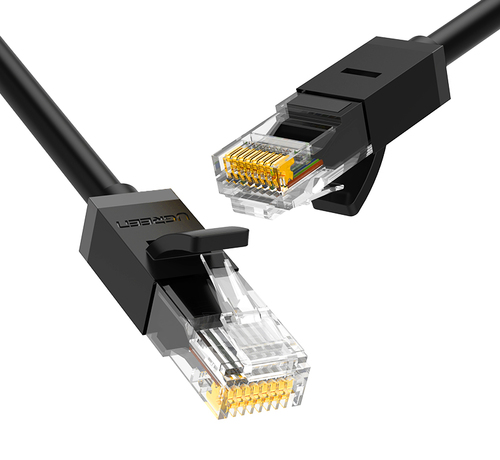 50172_ Кабель сетевой плоский UGREEN NW102 (50172) Cat 6 8-Core U/UTP Flat Ethernet Cable. Цвет:  0,5м. Цвет: черный