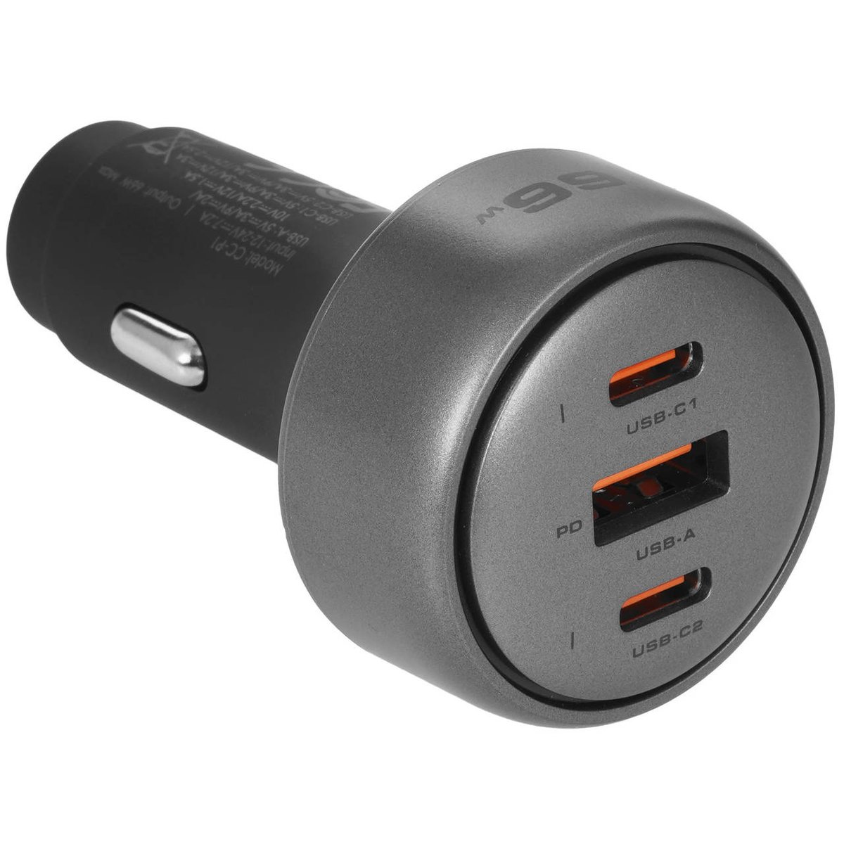 Автомобильное ЗУ AUKEY ACC-CC-P1, 66W, 2×USB-C, 1×USB-A
