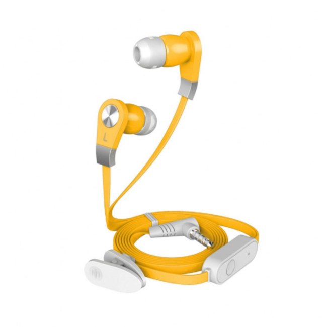 Наушники с микрофоном HARPER  HV-103  Yellow (шнур  1.2м)