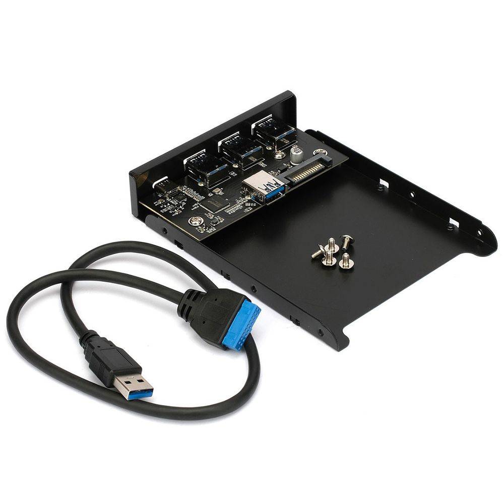 Gembird Адаптер Планка USB 3.0 на переднюю панель в отсек 3.5" 3xUSB-A 3.0 + 1xType-C