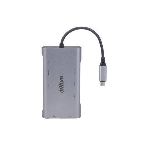 Концентратор Dahua 9-in-1 Docking station 9 in 1 USB 3.1 Type-C to USB 3.0 + HDMI + RJ45 + VGA + SD/TF +PD Docking Stat (DH-TC39)