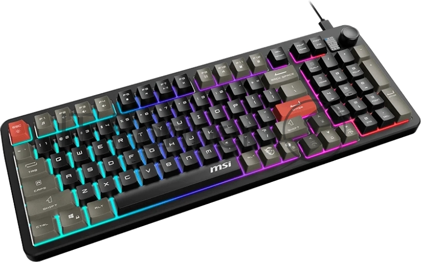 Клавиатура MSI Forge GK110 проводная, USB Type-A, чёрный