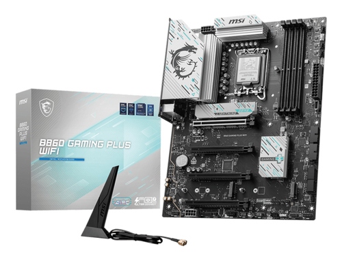 Материнская плата MSI B860 GAMING PLUS WIFI Soc-1851 Intel B860 4xDDR5 ATX AC`97 8ch(7.1) 5Gigabit RAID+HDMI+DP