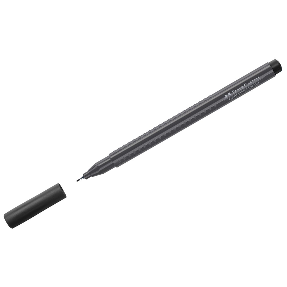 Ручка капиллярная Faber-Castell Grip Finepen 1У286042, 0.4мм, черная, трехгранная