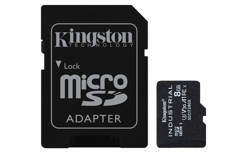 Промышленная карта памяти Micro SecureDigital 8Gb Kingston Class10  [SDCIT2/8GB] Industrial Temperature Class UHS-I с адаптером