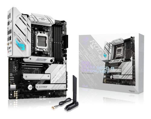 Материнская плата ASUS ROG STRIX B650-A GAMING WIFI, AM5, B650, 4*DDR5, 4*SATA, 3*M.2, 3*USB 3.2, 4*USB 2.0, Type-C, 2*PCIx16, 2*PCIx1, DP+HDMI, ATX; 90MB1BP0-M0EAY0