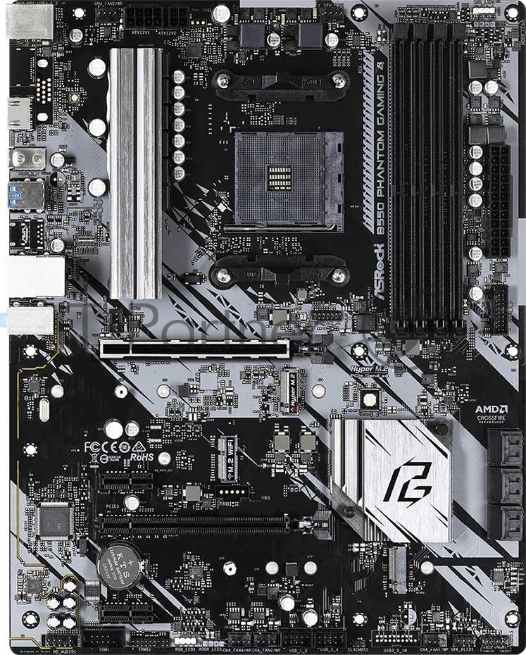 Материнская плата ASRock B550 Phantom Gaming 4, AM4, AMD B550, 4xDDR4, 6xSATA, 2xM.2, 1xPCIe 4.0 x16, HDMI, 1x1Gb LAN, 3x3.5 мм, 7.1, ATX