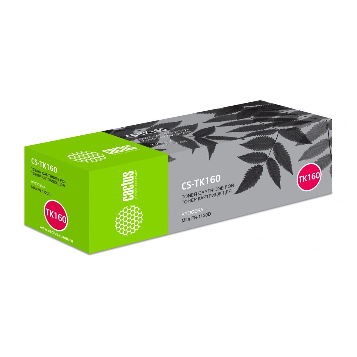 Тонер-картридж Cactus CS-TK160 для принтера Kyocera Mita FS 1120D, черный, 2500 стр. (туба, 120 г.)