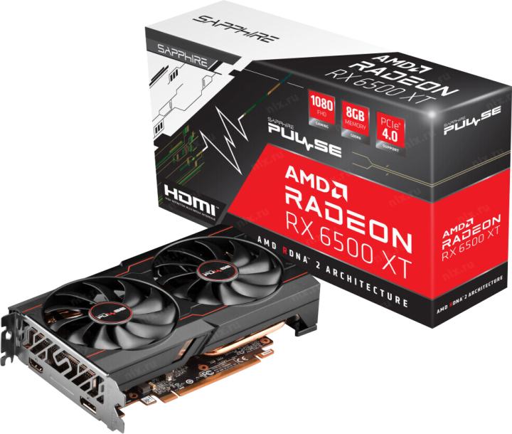 11314-08-20G SAPPHIRE PULSE AMD RADEON™ RX 6500 XT GAMING OC 8GB GDDR6 HDMI / DP (while  stock  last)