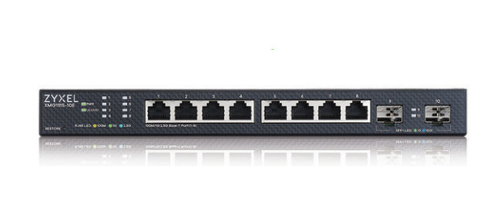 Коммутатор 10-портовый Zyxel NebulaFlex XMG1915-10E-EU0101F, мультигигабитный Smart L3 Lite, 8xRJ-45: 1/2.5G, 2xSFP+, бесшумный (без вентилятора)