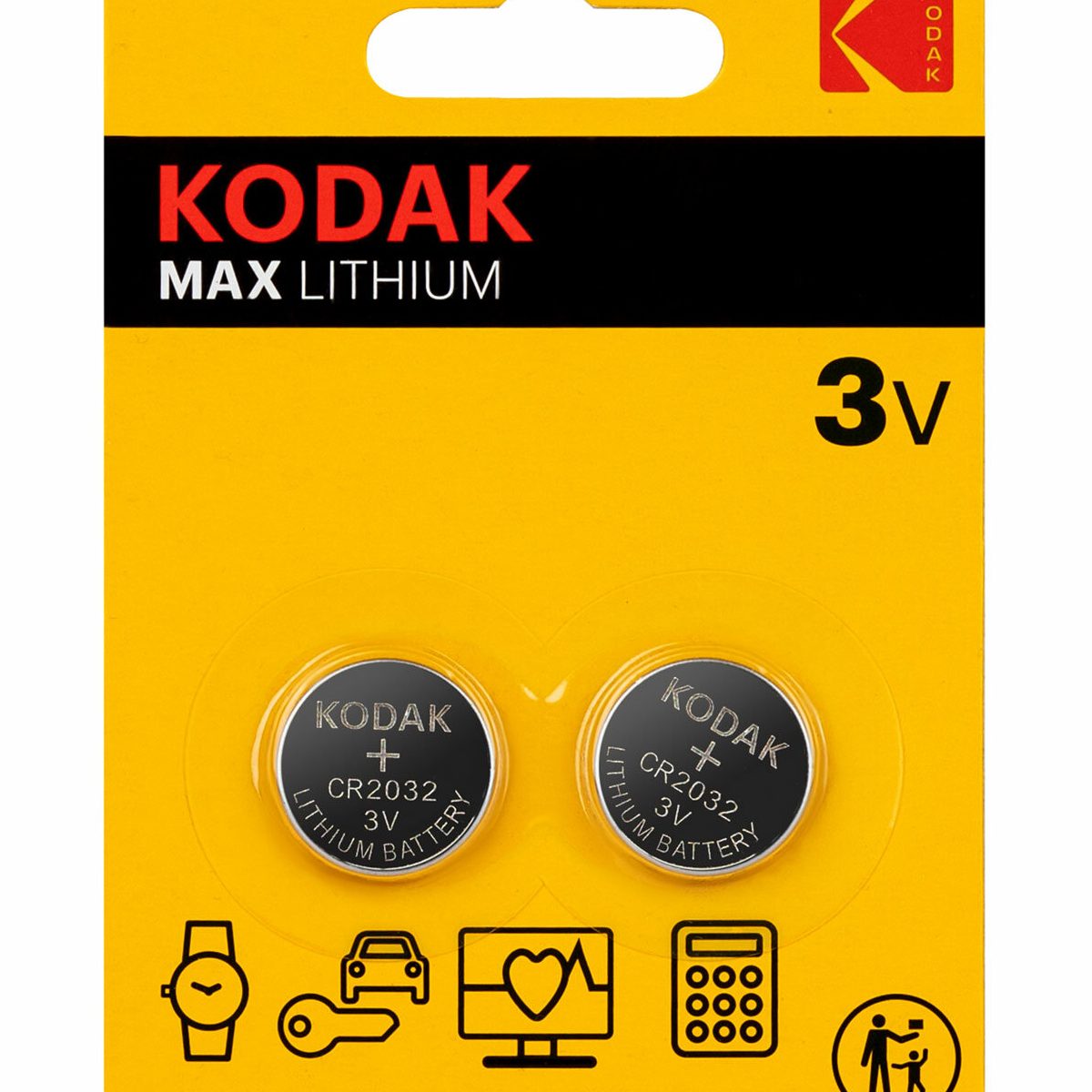 Батарейка Kodak 1У457374, CR2032, литиевая, 3В, 2×120 шт, блистер