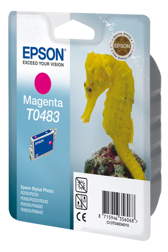 <000396> Картридж струйный EPSON T0483 для Epson R200/R300/RX500/RX600, пурпурный [C13T04834010]