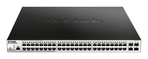Коммутатор D-Link DGS-1210-52MP/ME/B2A Управляемый L2 коммутатор с 48 портами 10/100/1000Base-T и 4 портами 1000Base-X SFP (порты 1-8 PoE 802.3af/at, порты 9-48 PoE 802.3af, PoE-бюджет 370 Вт) (456244) {2}