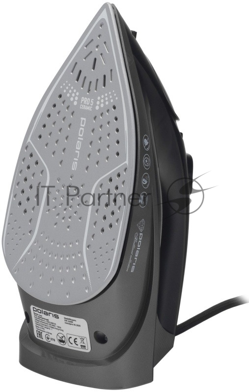 Утюг Polaris PIR 2430K черный, 2400 Вт, 50 г/мин, 165 г/мин, 270 мл